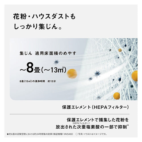 パナソニック AC100V/27W/18畳 空間除菌脱臭機(ｼﾞｱｲｰﾉ) F-MLB400C-W