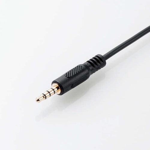 エレコム 4極ﾐﾆﾌﾟﾗｸﾞﾍｯﾄﾞｾｯﾄ(ｵｰﾊﾞｰﾍｯﾄﾞﾀｲﾌﾟ/両耳) HS-HP30TBK