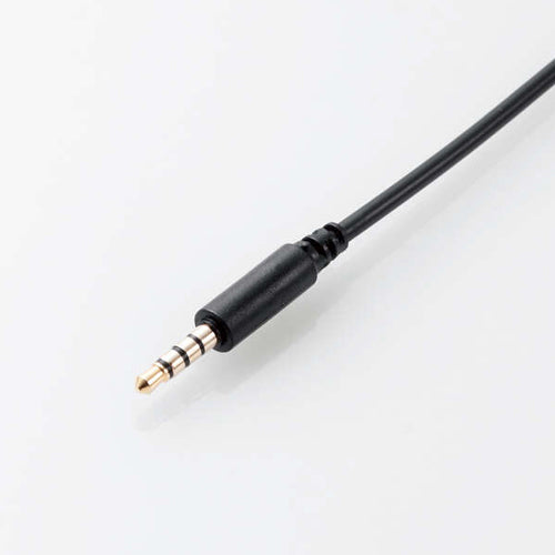 エレコム 4極ﾐﾆﾌﾟﾗｸﾞﾍｯﾄﾞｾｯﾄ(ｵｰﾊﾞｰﾍｯﾄﾞﾀｲﾌﾟ/片耳) HS-HP29TBK