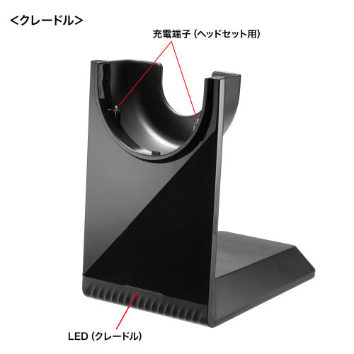 サンワサプライ Bluetoothﾍｯﾄﾞｾｯﾄ(ｸﾚｰﾄﾞﾙ付/両耳/ﾃﾞｭｱﾙﾏｲｸ MM-BTSH70BK