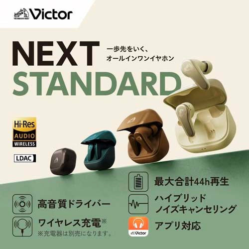 JVCケンウッド ワイヤレスイヤホン(ｶﾅﾙ型) HA-A110T-B