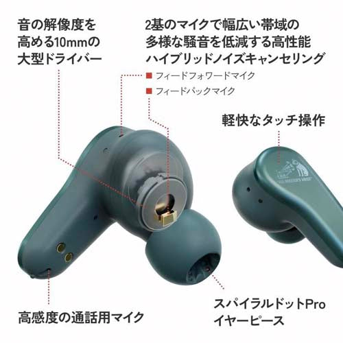 JVCケンウッド ワイヤレスイヤホン(ｶﾅﾙ型) HA-A110T-B