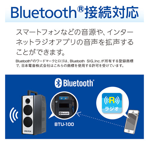 ユニペックス（UNI-PEX） ポータブルアンプセット(現場放送用/300MHz WA371CD＋WM3400＋BTU＋MSD