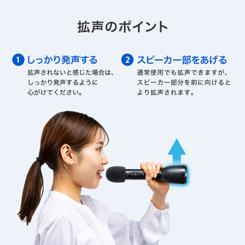 サンワサプライ ﾊﾝﾄﾞﾏｲｸ型拡声器ｽﾋﾟｰｶｰ(Bluetooth) MM-SPAMP18