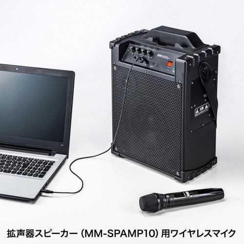 サンワサプライ [単3x2本]  ワイヤレスマイク(800MHz帯) MM-SPHMW6