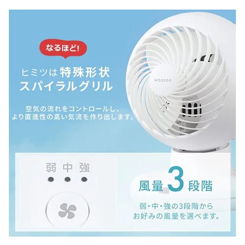 アイリスオーヤマ（IRIS　OHYAMA） AC100V/38W ｻｰｷｭﾚｰﾀｰ(上下左右首振り) PCF-BC15TEC-W