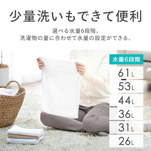 アイリスオーヤマ（IRIS OHYAMA） 8.0kg/553x600x 917mm 全自動洗濯機 ITW-80B01-W