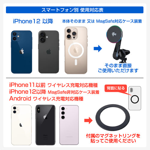 デルタ ﾏﾎ用ﾏｸﾞﾈｯﾄﾎﾙﾀﾞｰ(ﾜｲﾔﾚｽ充電Qi2対応) D-2321