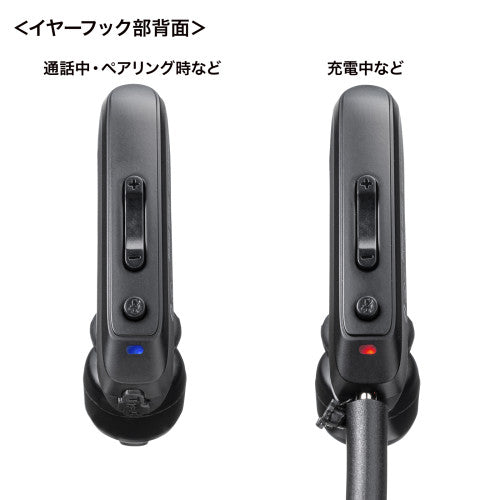 サンワサプライ 耳かけ式ヘッドセット(ワイヤレス) MM-BTMH68BK