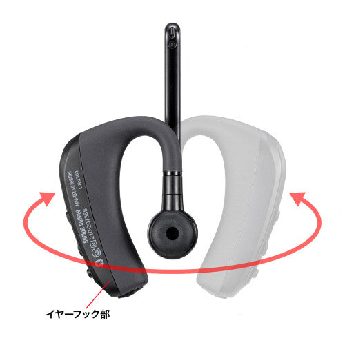 サンワサプライ 耳かけ式ヘッドセット（ワイヤレス） MM-BTMH68BK