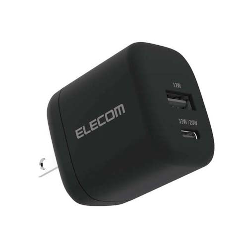 エレコム [2ﾎﾟｰﾄ]ｽﾏｰﾄﾌｫﾝ･ﾀﾌﾞﾚｯﾄ用ＡＣ充電器 MPA-AC11433BK