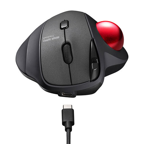 サンワサプライ [充電式] ワイヤレスマウス(ﾄﾗｯｸﾎﾞｰﾙ) MA-WTB185BK