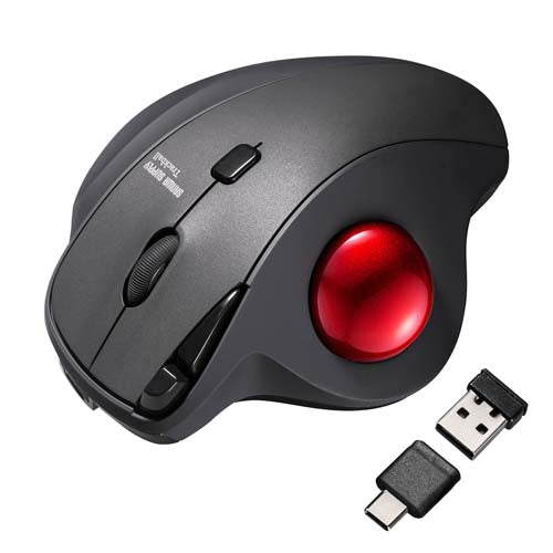 サンワサプライ [充電式] ワイヤレスマウス(ﾄﾗｯｸﾎﾞｰﾙ) MA-WTB185BK