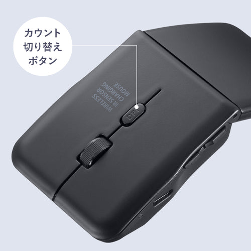サンワサプライ [充電式] ワイヤレスマウス(薄型/Type-C) MA-WIS5117BK