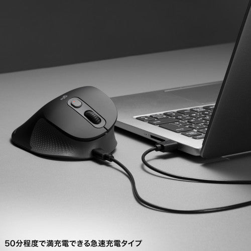 サンワサプライ [充電式]  ﾜｲﾔﾚｽﾏｳｽ(BlueLED/静音) MA-EWBBS528LBK