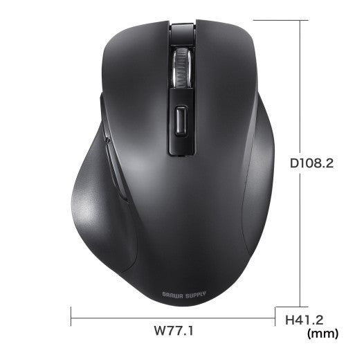 サンワサプライ [単3x1本]  ﾜｲﾔﾚｽﾏｳｽ(BlueLED/左右非対称) MA-BB518BK