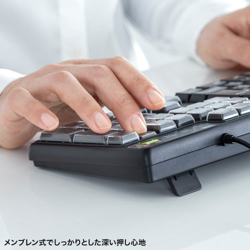 サンワサプライ 443x134x33.6mm  ｷｰﾎﾞｰﾄﾞ(ﾌﾟﾛｸﾞﾗﾏﾌﾞﾙ) SKB-P1BK