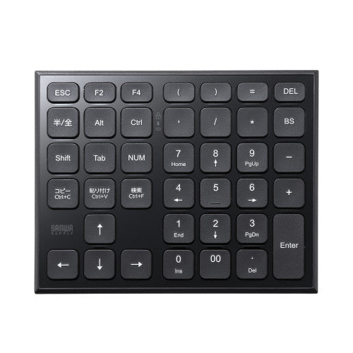 サンワサプライ 147.7x117.8x18mm ﾜｲﾔﾚｽﾃﾝｷｰﾎﾞｰﾄﾞ(表計算 NT-BT27BK