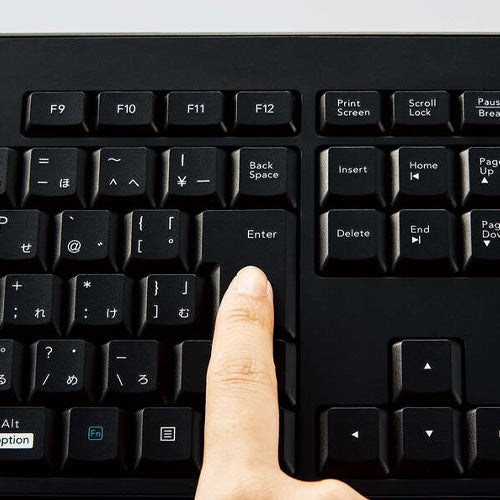 エレコム 442.8x139.8x26.8mm  ﾜｲﾔﾚｽｷｰﾎﾞｰﾄﾞ(抗菌) TK-FBM118SKBK