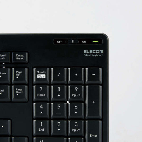 エレコム 442.8x139.8x26.8mm  ﾜｲﾔﾚｽｷｰﾎﾞｰﾄﾞ(抗菌) TK-FBM118SKBK