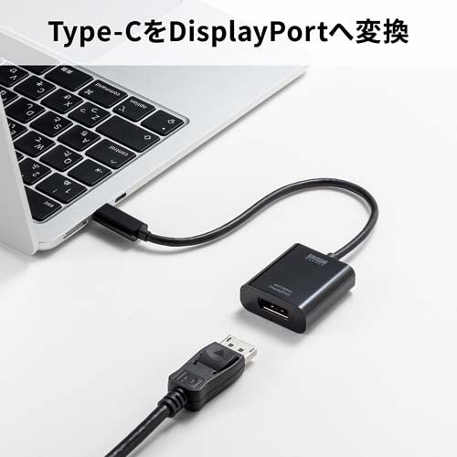 サンワサプライ 変換アダプター(USB TypeC-Display Port) AD-ALCDP02
