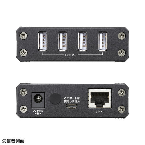 サンワサプライ USB2.0エクステンダーセット(4ﾎﾟｰﾄ) USB-EXSET4