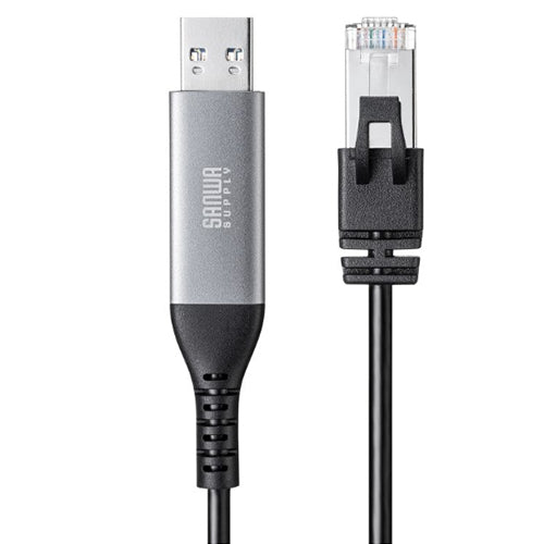 サンワサプライ 1.0m ＵＳＢケーブル(A-LAN/CAT6) KB-SL6ALAN01BK