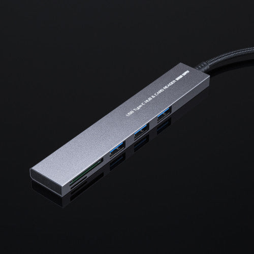 サンワサプライ [３ﾎﾟｰﾄ] USB2.0ハブ(ｶｰﾄﾞﾘｰﾀﾞｰ付) USB-3TCHC20MS