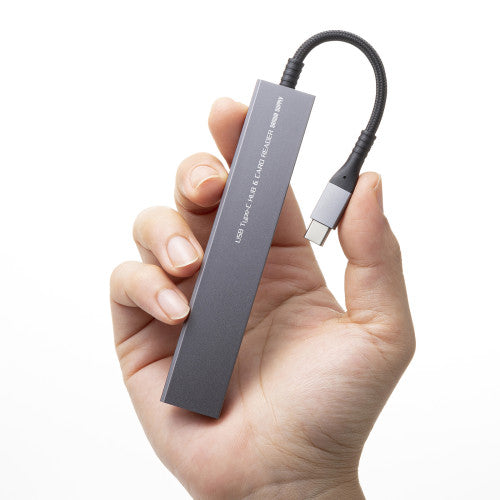 サンワサプライ [３ﾎﾟｰﾄ] USB2.0ハブ(ｶｰﾄﾞﾘｰﾀﾞｰ付) USB-3TCHC20MS