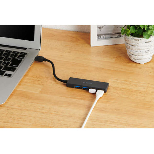 エレコム [4ﾎﾟｰﾄ] USB3.2ハブ(ｺﾝﾊﾟｸﾄﾀｲﾌﾟ) U3H-H040BK