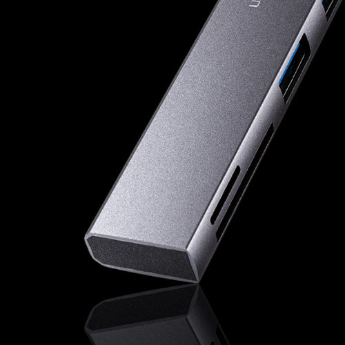 サンワサプライ [2+1ﾎﾟｰﾄ] USB3.0ハブ(Type-C/ｶｰﾄﾞﾘｰﾀﾞｰ付) USB-5TCPC28GM