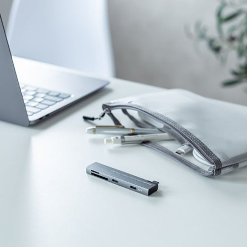 サンワサプライ [2ﾎﾟｰﾄ] USB 3.0ハブ(Type-C/ｶｰﾄﾞﾘｰﾀﾞｰ付) USB-5TCPC31GM