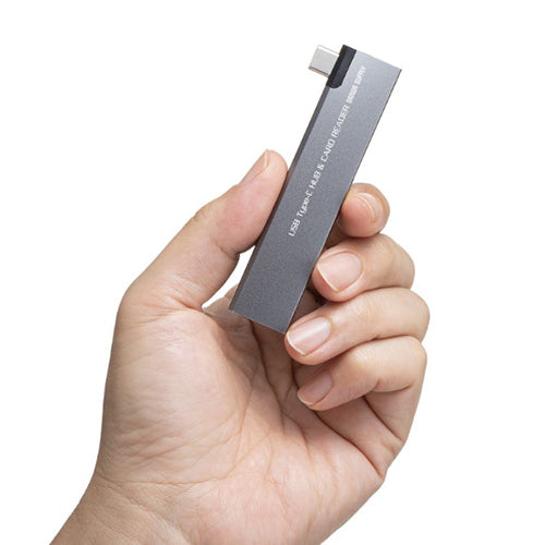 サンワサプライ [2ﾎﾟｰﾄ] USB 3.0ハブ(Type-C/ｶｰﾄﾞﾘｰﾀﾞｰ付) USB-5TCPC31GM