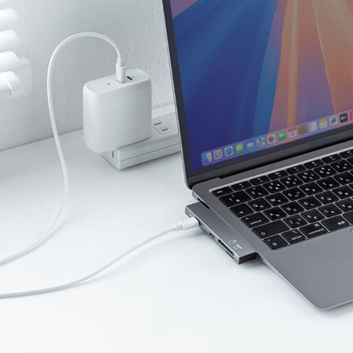 サンワサプライ [2ﾎﾟｰﾄ] USB 3.0ハブ(Type-C/ｶｰﾄﾞﾘｰﾀﾞｰ付) USB-5TCPC31GM