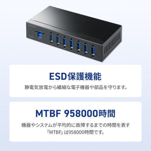 サンワサプライ [7ﾎﾟｰﾄ] USB 5Gbpsハブ(ロック付) USB-3HFA07