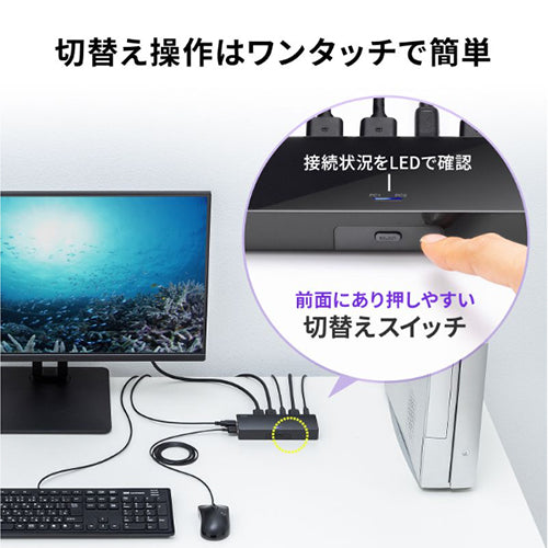 サンワサプライ パソコン切替器(DisplayPort) SW-KVM2DPUUS