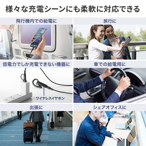 サンワサプライ 1.0m USBｹｰﾌﾞﾙ(C-C/A)(黒) KU-CCP60ACC10BK