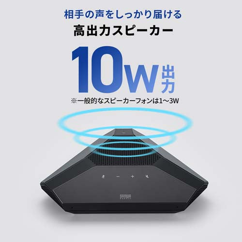 サンワサプライ 会議用ｽﾋﾟｰｶｰﾌｫﾝ(ﾜｲﾔﾚｽ/USB対応) MM-WLMSP2