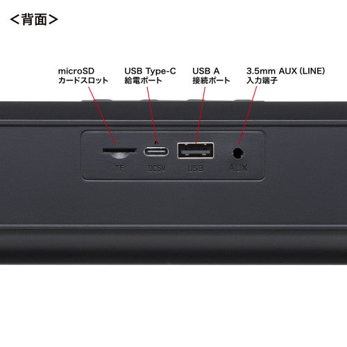 サンワサプライ 450x 57x61mm  ｻｳﾝﾄﾞﾊﾞｰｽｽﾋﾟｰｶｰ(ﾃﾚﾋﾞ･PC用 MM-SPSBA4