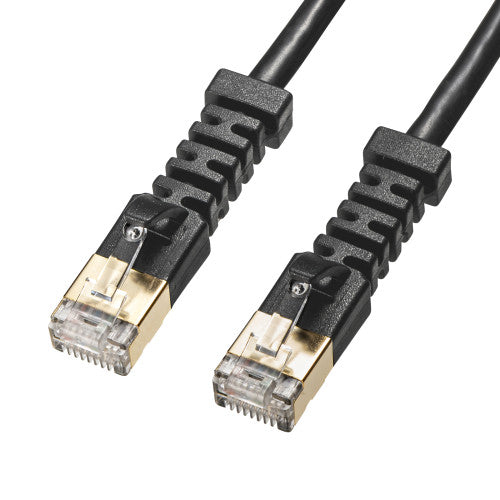 サンワサプライ 1.0m  LANケーブル(CAT6A/4方向固定式） KB-T6ASYL-01BK