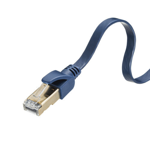 サンワサプライ 0.5m  ﾌﾗｯﾄLANｹｰﾌﾞﾙ(CAT6A・半田式)[ﾈｲﾋﾞ-] KB-HFL6A-005NV