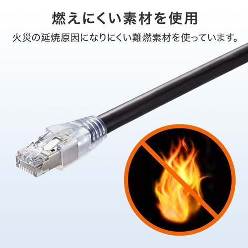 サンワサプライ 80m 屋外用LANケーブル(Cat6A対応) KB-T6AAD-80BK