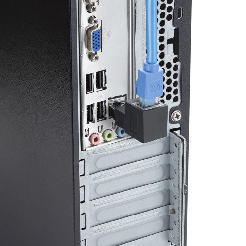 サンワサプライ LANｹｰﾌﾞﾙL型上出変換ｱﾀﾞﾌﾟﾀ（CAT6A  STP） ADT-RJ6A-LU