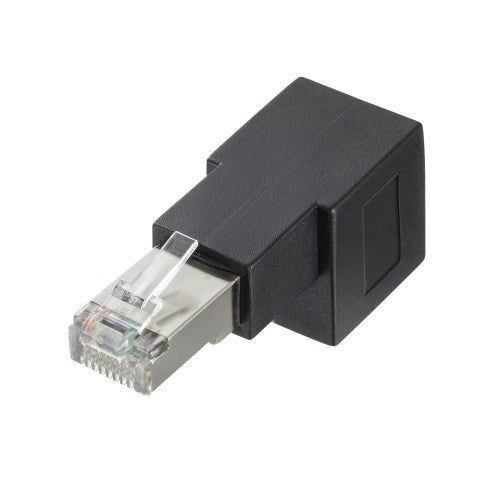 サンワサプライ LANｹｰﾌﾞﾙL型下出変換ｱﾀﾞﾌﾟﾀ（CAT6A  STP） ADT-RJ6A-LD