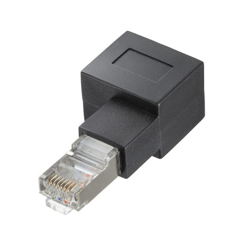 サンワサプライ LANｹｰﾌﾞﾙL型左出変換ｱﾀﾞﾌﾟﾀ（CAT6A  STP） ADT-RJ6A-LL