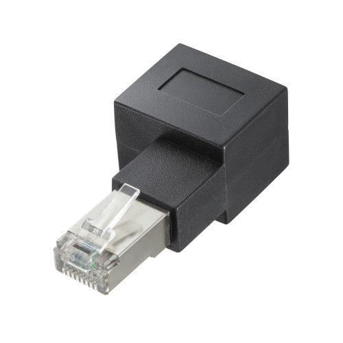 サンワサプライ LANｹｰﾌﾞﾙL型右出変換ｱﾀﾞﾌﾟﾀ（CAT6A  STP） ADT-RJ6A-LR