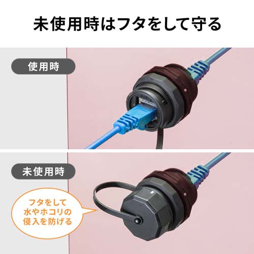 サンワサプライ LANｹｰﾌﾞﾙ中継ｱﾀﾞﾌﾟﾀｰ(ｶﾃｺﾞﾘｰ6A/ﾊﾟﾈﾙﾏｳﾝﾄ ADT-EX-6ASTPWPC