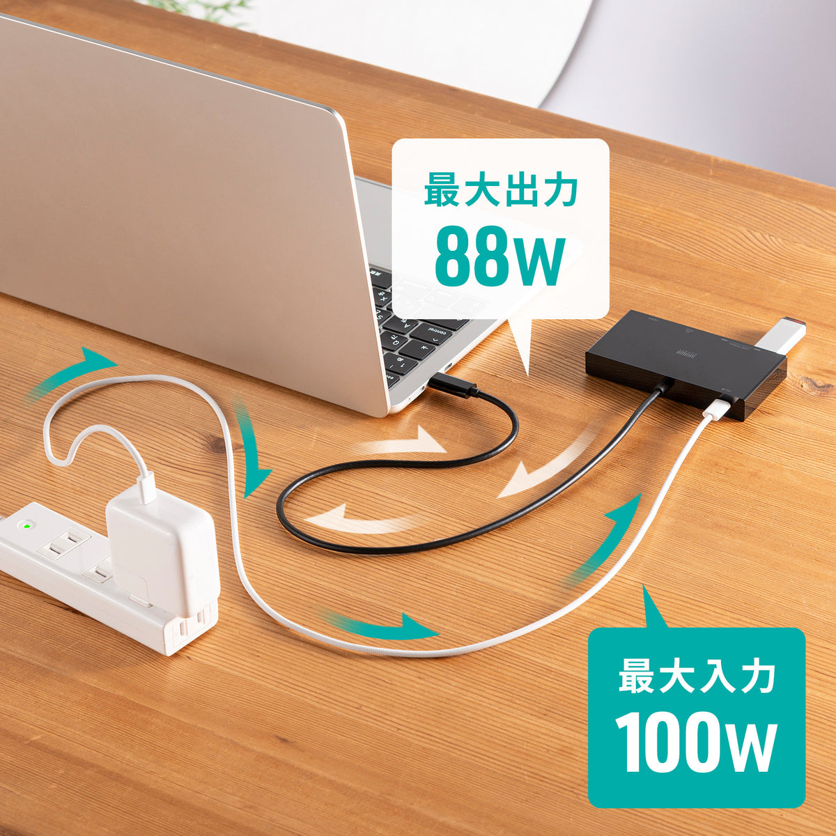 サンワサプライ [USB Type C] マルチ変換アダプタ USB-DKM10BK