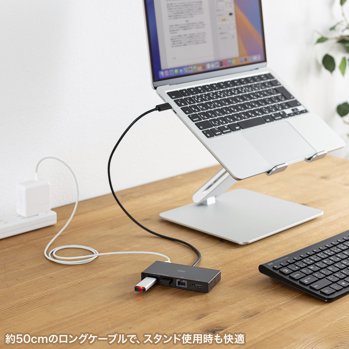 サンワサプライ [USB Type C] マルチ変換アダプタ USB-DKM10BK