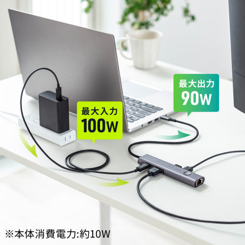 サンワサプライ [USB Type C] ドッキングハブ(LANポート付) USB-5TCHLP16GM